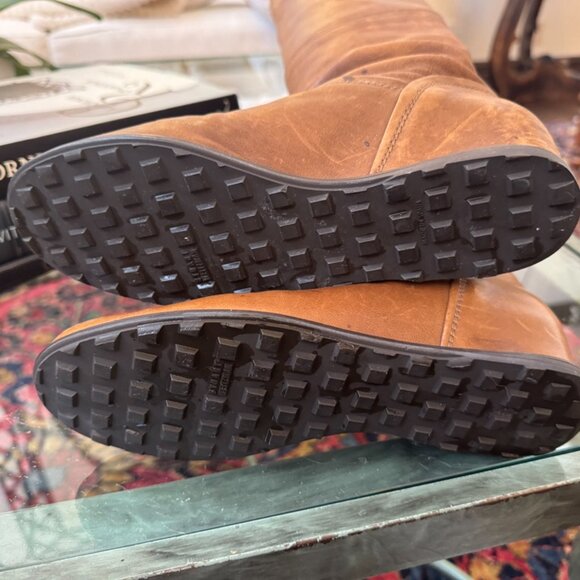 STUART WEITZMAN Brown Knee High Boots Distressed Leather Hidden Wedge Size 7 - Picture 11 of 12